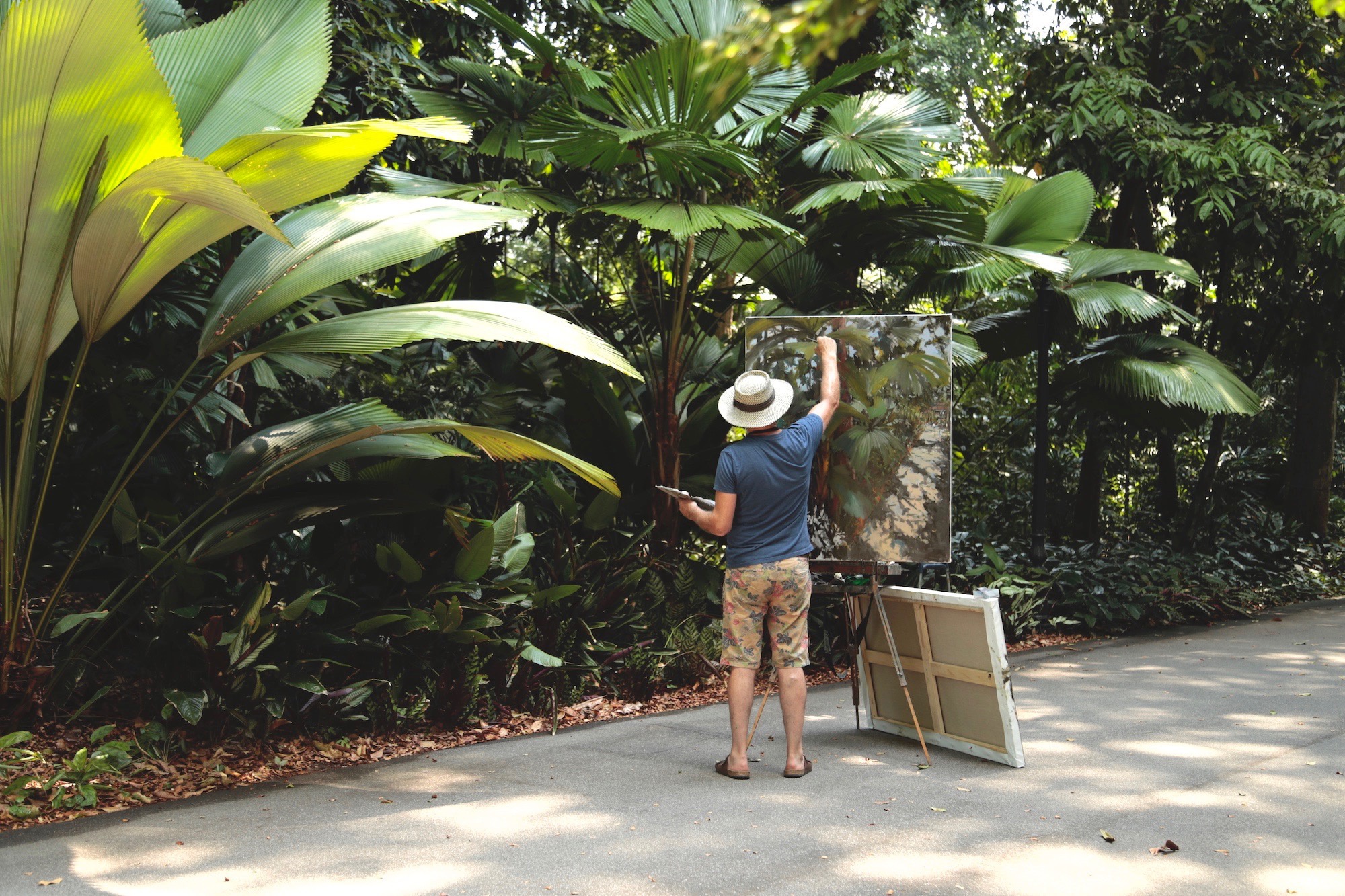 Gerard_Byrne_contemporary_irish_artist_painting_Jungle_Vibes_Maranta_Avenue_Singapore_Botanic_Gardens_2019